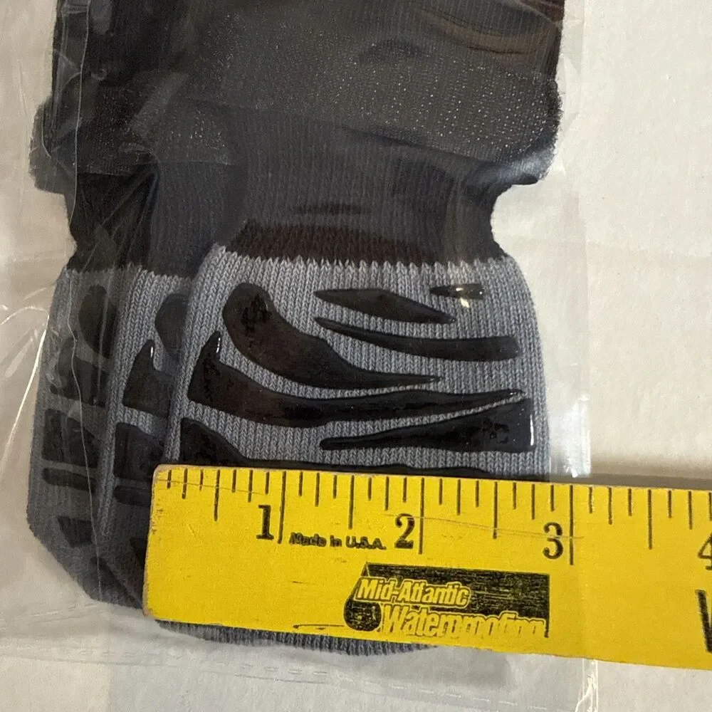 DOK Tiger Toes Grip Dog Socks Premium Gray/black  Size Large